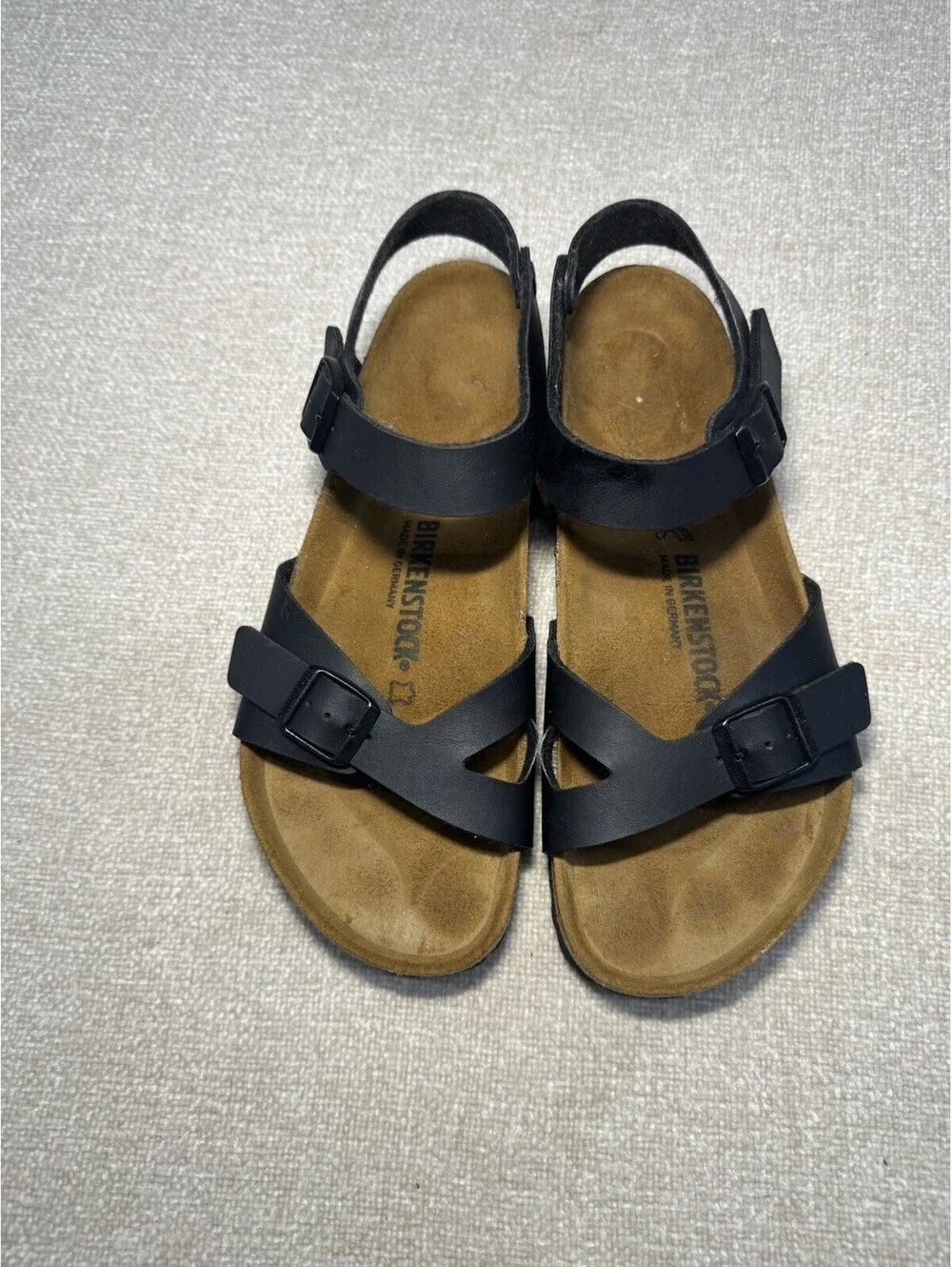 Birkenstock New w/o Box Rio Black Birko Flor Regular Size 42